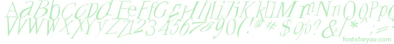 Francofortepunk-Schriftart – Grüne Schriften