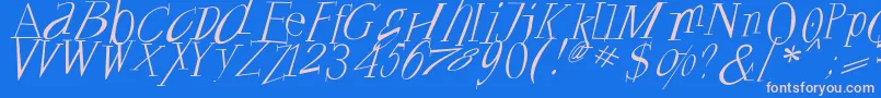 Francofortepunk Font – Pink Fonts on Blue Background