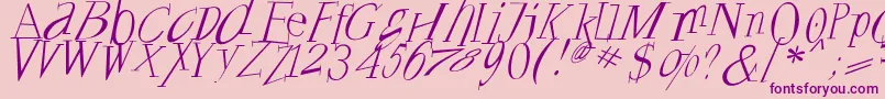 Francofortepunk Font – Purple Fonts on Pink Background