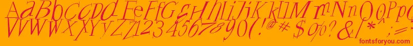 Francofortepunk Font – Red Fonts on Orange Background