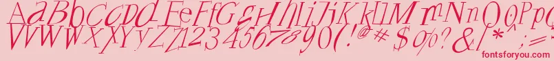 Francofortepunk Font – Red Fonts on Pink Background
