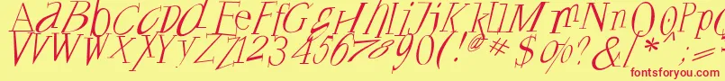 Francofortepunk Font – Red Fonts on Yellow Background