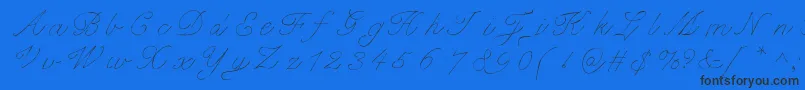 Fancypantz Font – Black Fonts on Blue Background