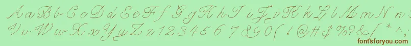Fancypantz Font – Brown Fonts on Green Background