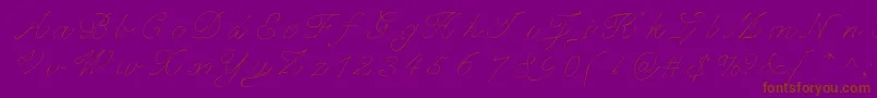 Czcionka Fancypantz – brązowe czcionki na fioletowym tle