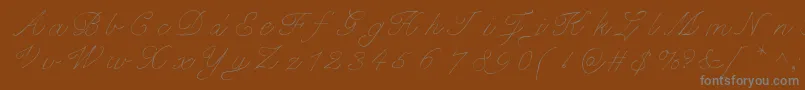 Fancypantz Font – Gray Fonts on Brown Background