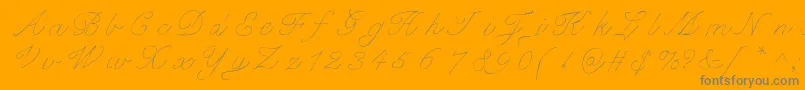 Fancypantz-Schriftart – Graue Schriften auf orangefarbenem Hintergrund