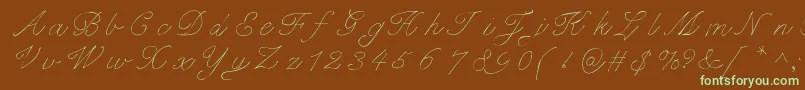 Fancypantz Font – Green Fonts on Brown Background
