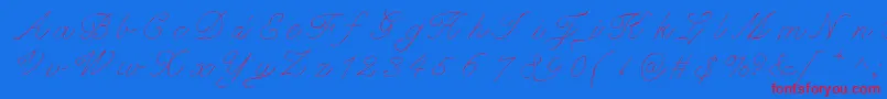 Fancypantz Font – Red Fonts on Blue Background