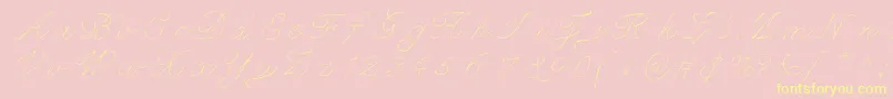 Fancypantz Font – Yellow Fonts on Pink Background