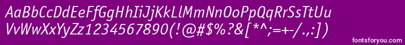 Osn46C Font – White Fonts on Purple Background