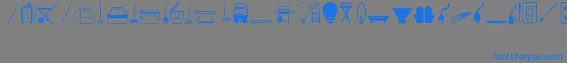 Шрифт Tools – синие шрифты на сером фоне