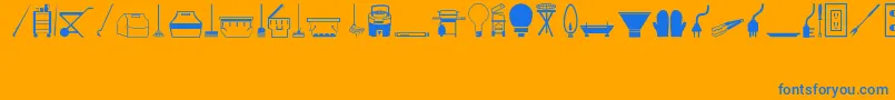 Police Tools – polices bleues sur fond orange