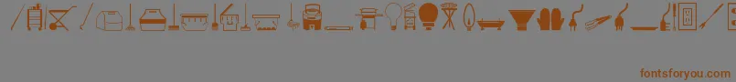 fuente Tools – Fuentes Marrones Sobre Fondo Gris