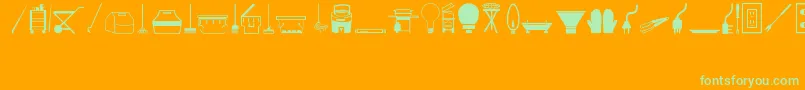 フォントTools – オレンジの背景に緑のフォント