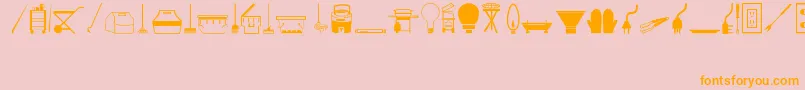 Fonte Tools – fontes laranjas em um fundo rosa
