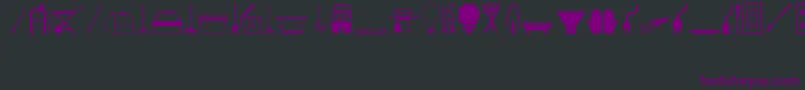 Tools Font – Purple Fonts on Black Background