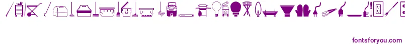 Tools-Schriftart – Violette Schriften auf weißem Hintergrund