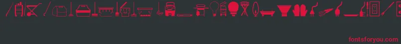 Шрифт Tools – красные шрифты на чёрном фоне