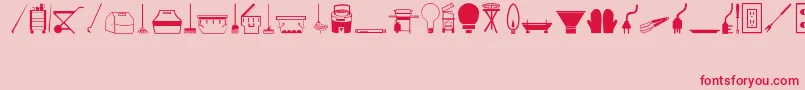 Tools Font – Red Fonts on Pink Background