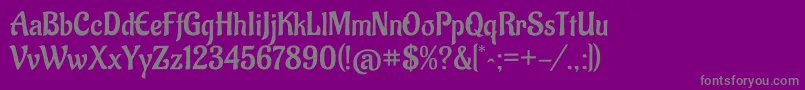 Weitere Informationen zur AladinRegular-Schriftart AladinRegular-Schriftart – Graue Schriften auf violettem Hintergrund