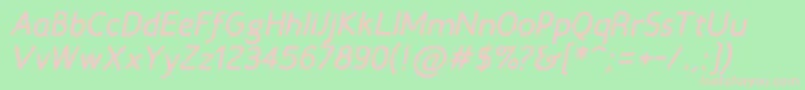 Candelabolditalic Font – Pink Fonts on Green Background