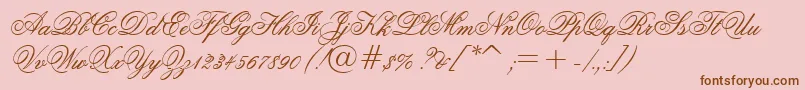 GrandPrixEs Font – Brown Fonts on Pink Background