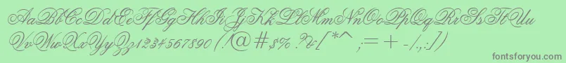 GrandPrixEs Font – Gray Fonts on Green Background