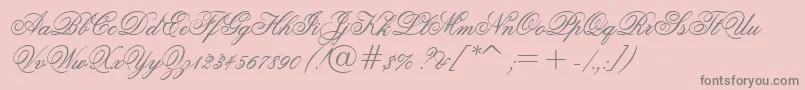 GrandPrixEs Font – Gray Fonts on Pink Background