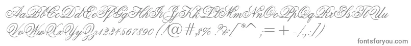 GrandPrixEs Font – Gray Fonts on White Background