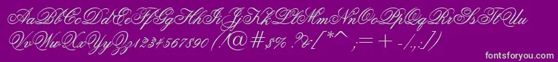 GrandPrixEs Font – Green Fonts on Purple Background