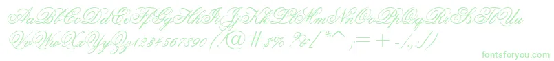 GrandPrixEs Font – Green Fonts on White Background