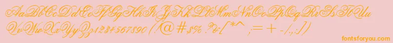 GrandPrixEs Font – Orange Fonts on Pink Background