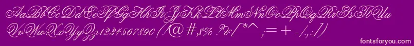 GrandPrixEs Font – Pink Fonts on Purple Background