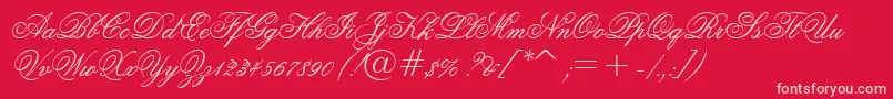 Шрифт GrandPrixEs – розовые шрифты на красном фоне