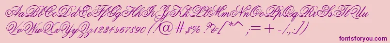 GrandPrixEs Font – Purple Fonts on Pink Background