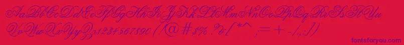 GrandPrixEs Font – Purple Fonts on Red Background