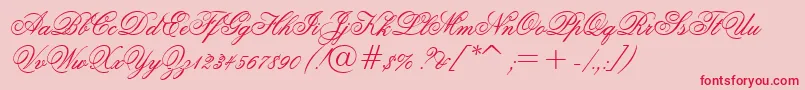 GrandPrixEs Font – Red Fonts on Pink Background