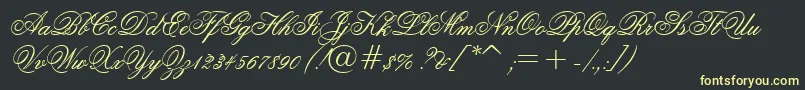 GrandPrixEs Font – Yellow Fonts on Black Background