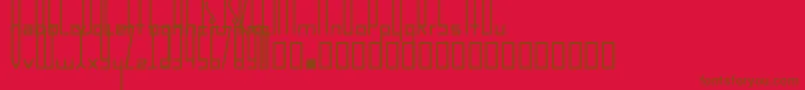 Incarnation-fontti – ruskeat fontit punaisella taustalla