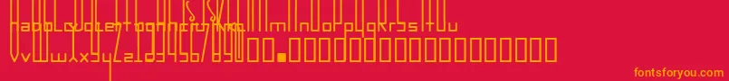 Incarnation Font – Orange Fonts on Red Background