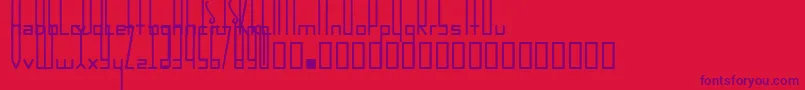Incarnation Font – Purple Fonts on Red Background
