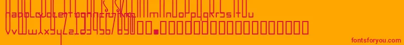 Incarnation Font – Red Fonts on Orange Background