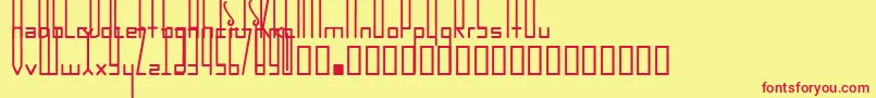 Incarnation Font – Red Fonts on Yellow Background