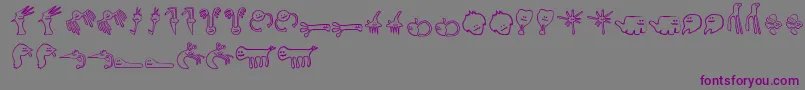 Happyoffsprings Font – Purple Fonts on Gray Background