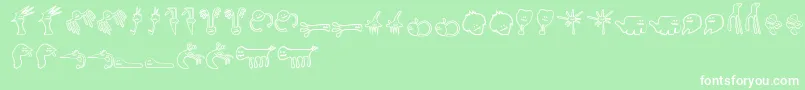 Happyoffsprings Font – White Fonts on Green Background