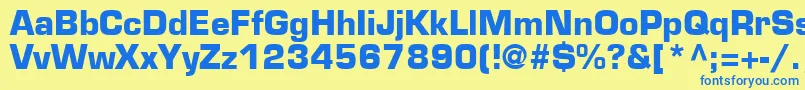 Подробнее о шрифте EurostileLtBold Шрифт EurostileLtBold – синие шрифты на жёлтом фоне
