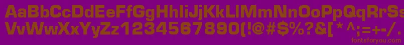 EurostileLtBold Font – Brown Fonts on Purple Background