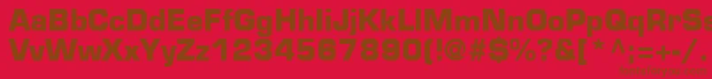 EurostileLtBold Font – Brown Fonts on Red Background