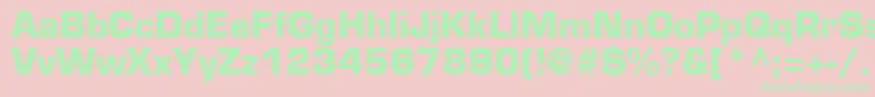 EurostileLtBold Font – Green Fonts on Pink Background